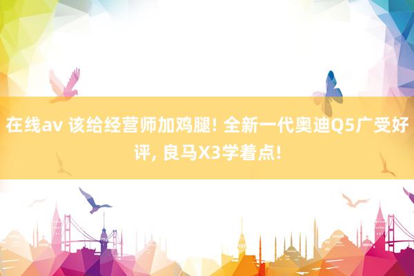 在线av 该给经营师加鸡腿! 全新一代奥迪Q5广受好评， 良马X3学着点!