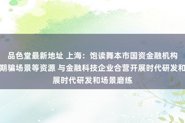 品色堂最新地址 上海：饱读舞本市国资金融机构当先盛开期骗场景等资源 与金融科技企业合营开展时代研发和场景磨练