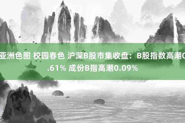 亚洲色图 校园春色 沪深B股市集收盘：B股指数高潮0.61% 成份B指高潮0.09%