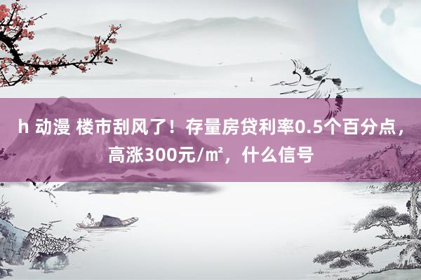 h 动漫 楼市刮风了！存量房贷利率0.5个百分点，高涨300元/㎡，什么信号