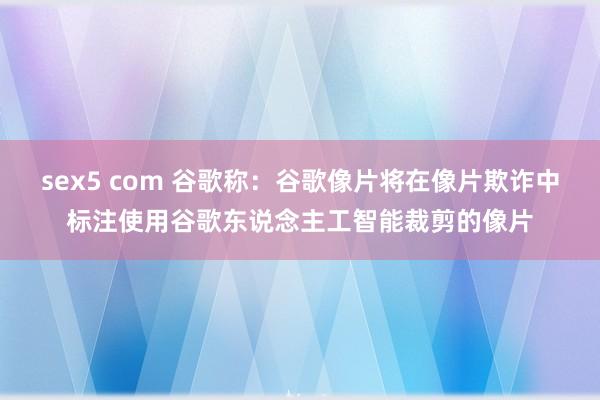 sex5 com 谷歌称：谷歌像片将在像片欺诈中标注使用谷歌东说念主工智能裁剪的像片