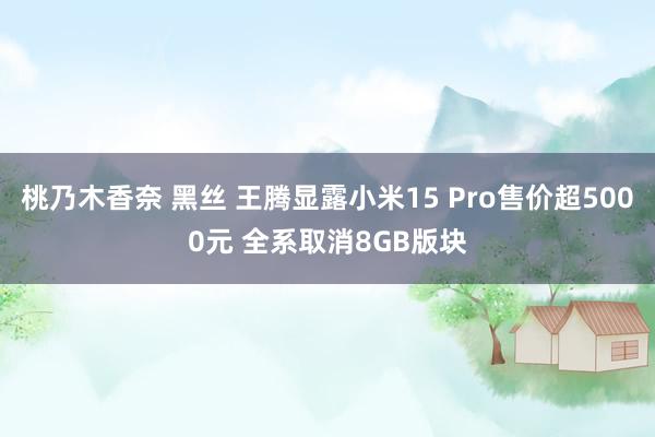 桃乃木香奈 黑丝 王腾显露小米15 Pro售价超5000元 全系取消8GB版块