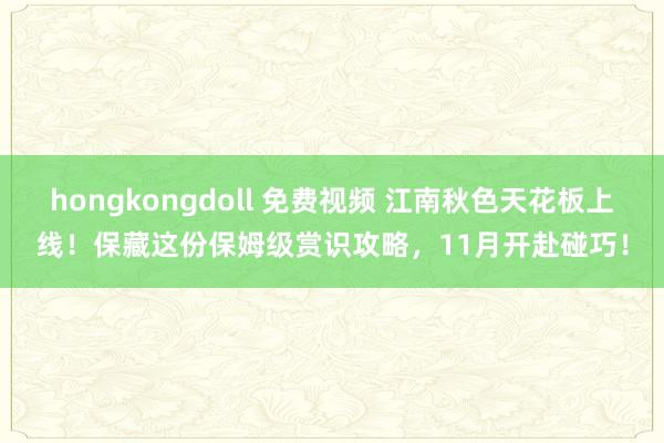 hongkongdoll 免费视频 江南秋色天花板上线！保藏这份保姆级赏识攻略，11月开赴碰巧！