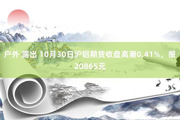 户外 露出 10月30日沪铝期货收盘高潮0.41%，报20865元