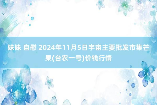 妹妹 自慰 2024年11月5日宇宙主要批发市集芒果(台农一号)价钱行情