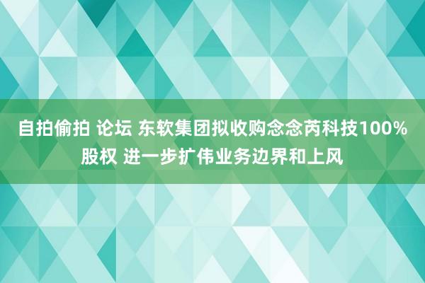 自拍偷拍 论坛 东软集团拟收购念念芮科技100%股权 进一步扩伟业务边界和上风