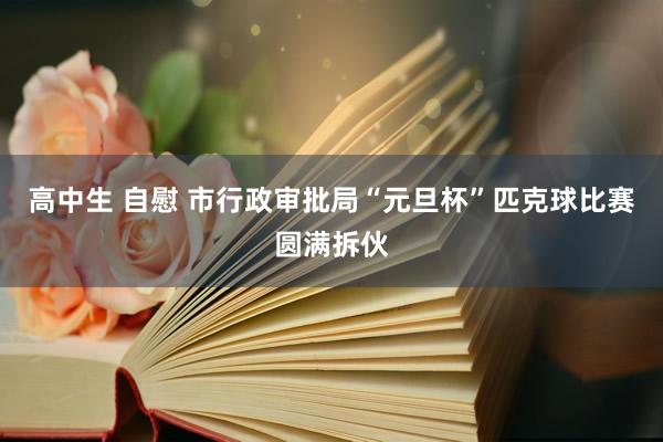 高中生 自慰 市行政审批局“元旦杯”匹克球比赛圆满拆伙