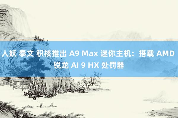 人妖 泰文 积核推出 A9 Max 迷你主机：搭载 AMD 锐龙 AI 9 HX 处罚器